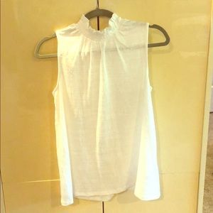 worn once white yoke neck top